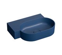 Omnires Ovo M+ lavabo 55x38 cm ovale da appoggio blu opaca OVO555UWLMB