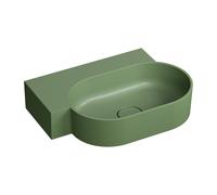 Omnires Ovo M+ lavabo 55x38 cm ovale da appoggio verde opaca OVO555UWLOL
