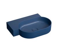 Omnires Ovo M+ lavabo 64x44 cm ovale a parete-da appoggio blu opaca OVO645UWLMB