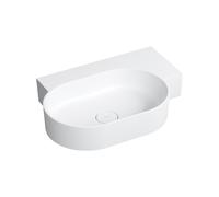Omnires Ovo M+ lavabo 64x44 cm ovale da appoggio-con piano bianco opaca OVO645UWPBM