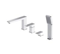 OMNIRES PARMA miscelatore monocomando, per vasca, PM7432CRB, PARMA cromo/bianco [Rubinetteria Bagno > Rubinetteria Vasca]