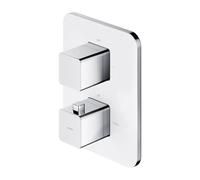 Omnires Parma rubinetto per vasca e doccia da incasso con termostato cromo-bianco PM7436CRB
