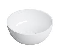 Omnires Shell M+ lavabo 35x35 cm rotonda da appoggio bianco SHELL350UNBP