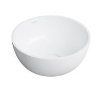 Omnires Shell M+ lavabo 35x35 cm rotonda da appoggio bianco opaca SHELL350UNBM