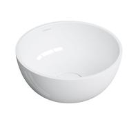 Omnires Shell M+ lavabo 35x35 cm rotonda da appoggio bianco SHELL350UNBP