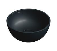 Omnires Shell M+ lavabo 35x35 cm rotonda da appoggio nero opaca SHELL350UNBLV