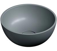 Omnires Shell M+ lavabo 35x35 cm rotonda da appoggio nero SHELL350UNAG