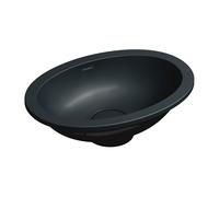 Omnires Shell M+ lavabo 38x25 cm ovale sottopiano nero opaca SHELL380UPBLV
