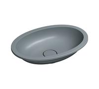 Omnires Shell M+ lavabo 48x31 cm ovale sottopiano grigio/pietra opaca SHELL480UPAG