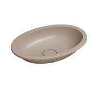 Omnires Shell M+ lavabo 48x31 cm ovale sottopiano marrone/beige opaca SHELL480UPDB