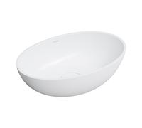 Omnires Shell M+ lavabo 50x32 cm ovale da appoggio bianco opaca SHELL500UNBM