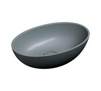 Omnires Shell M+ lavabo 50x32 cm ovale sottopiano grigio/pietra opaca SHELL500UNAG