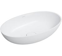 Omnires Shell M+ lavabo 60x35 cm ovale da appoggio bianco opaca SHELLUNBM