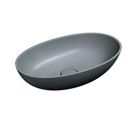 Omnires Shell M+ lavabo 60x35 cm ovale da appoggio opaca SHELLUNAG
