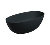 Omnires Shell M+ vasca da bagno freestanding 148x75 cm ovale nero SHELL148WWBLV