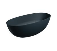 Omnires Shell M+ vasca da bagno freestanding 160x75 cm ovale nero SHELLWWBLV