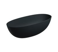 Omnires Shell M+ vasca da bagno freestanding 175x78 cm ovale nero SHELL175WWBLV