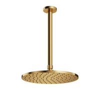 Omnires SlimLine soffione doccia con braccio 25x25 cm rotonda oro WSSET1GLB