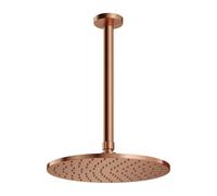Omnires SlimLine soffione doccia con braccio 25x25 cm rotonda rame WSSET1CPB