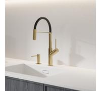 OMNIRES VITA rubinetto da cucina, orientabile, VI6350BLBSB, VITA ottone spazzolato [Rubinetteria da Cucina > Rubinetti da Cucina]