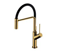 Omnires Vita rubinetto da cucina verticale nero-oro/oro antico VI6350BLGL