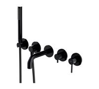 Omnires Y rubinetto per vasca e doccia a parete nero Y1237/1SBL