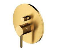 OMNIRES Y miscelatore monocomando, per vasca e doccia, Y1235GLB, Y oro spazzolato [Rubinetteria Bagno > Rubinetteria Doccia]