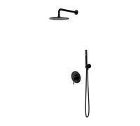Omnires Y set doccia da incasso con soffione nero SYSY35BL