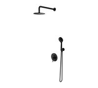 Omnires Y set doccia da incasso con soffione nero SYSY38BL