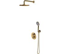 Omnires Y set doccia da incasso con termostato con soffione oro SYSYT05GL