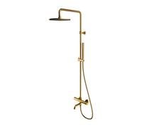 Omnires Y set per vasca e doccia a parete con termostato con soffione oro Y1234GLB
