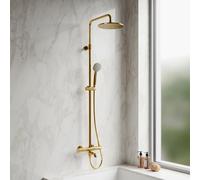 OMNIRES Y sistema doccia, termostatico, con riempimento vasca, Y1234ALGL, Y oro [Rubinetteria Bagno > Sistemi Doccia]