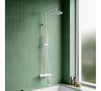 OMNIRES Y sistema doccia, termostatico, con bocca di erogazione vasca, Y1234WM, Y bianco opaco [Rubinetteria Bagno > Colonne Doccia]