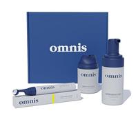 Omnis Uomo Kit Skincare: Crema Viso Notte Anti-Età + Contorno Occhi Anti-Borse + Detergente Viso Uomo - Idratazione, Anti-Rughe, Pulizia Profonda (CREMA VISO + CONTORNO OCCHI+ DETERGENTE)