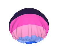 Omnisexual Pride Lgbt Bandiera Gay Pansessualità Cuffia da a Donne Riutilizzabili Cappellini per Capelli Lunghi Regolabile Doppio Strato Bagno Cappello da a per Donne Bambini Adatto a Tutte Le Lunghez