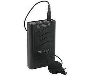 Omnitronic 13075008 - Microfono lavalier - microfono a condensatore - ricevitore da cintura - 214000 kHz - 05% - 85 mW (1307500 NEW