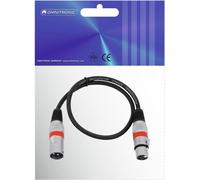 Omnitronic 30220401 XLR Colleging Cavo [1x XLR Plug 3 Poly-1x XLR Socket 3 Poly] 0,50 m nero (30220401)