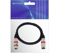 Omnitronic 30220406 XLR Cavo di collegamento [1x XLR Plug 3 Poly-1x XLR Socket 3 Poly] 1,00 M nero (30220406)