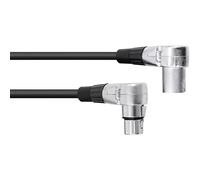 Omnitronic cavo XLR poli 3 m 90 ° NERO