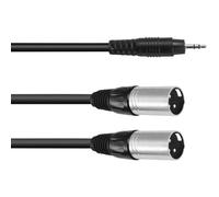 Omnitronic 30225157 XLR Cavo adattatore [1x Spina jack da 3.5 mm - 2x Spina XLR
