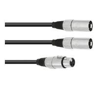 Omnitronic 30225204 XLR Cavo adattatore [1x Presa XLR 3 poli - 2x Spina XLR 3