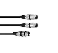 Omnitronic 30225206 XLR Cavo adattatore [1x Presa XLR 3 poli - 2x Spina XLR 3