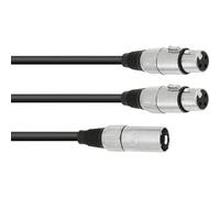 Omnitronic 30225207 XLR Cavo adattatore [1x Spina XLR 3 poli - 2x Presa XLR 3