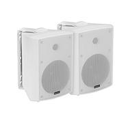 Omnitronic Altoparlanti attivi ALP-6A – 2 vie, woofer 6,5", 2 x 45 W, amplificatore Biamp – Bianco