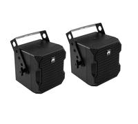 OMNITRONIC BOB-4 Altoparlanti Satellitari 16 Ohm Nero - Set da 2 con Staffa per