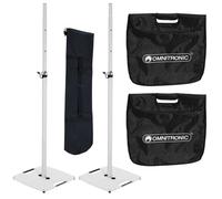 Omnitronic BPS-2 - 2 supporti bianchi con borsa per il trasporto