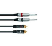 OMNITRONIC cavo adattatore 2xJack/2xRCA 6m bk