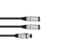 Omnitronic Cavo Adattatore XLR(F)/2xXLR(M) 1.5m