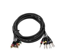 Eurolite Cavo frusta 30304748 RCA/Klinke Mono 8x8 15 m - Alta qualità, bilanciato, flessibile