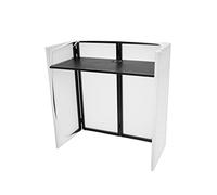 OMNITRONIC Compact Mobile DJ Stand con cover | Tavolo DJ portatile (1 m) con rivestimento per applicazioni mobili